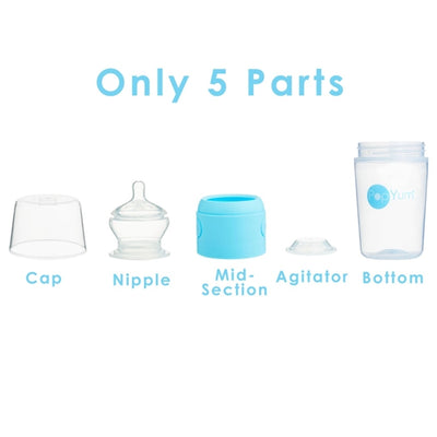 Kit De Mamadeira PopYum Com Mixer Blue 260ML - Design Eficiente